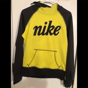 Nike Yellow and Gray Pullover size small